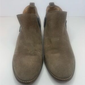 Lucky Brand Taupe Suede Ankle Boots Size 9.5M